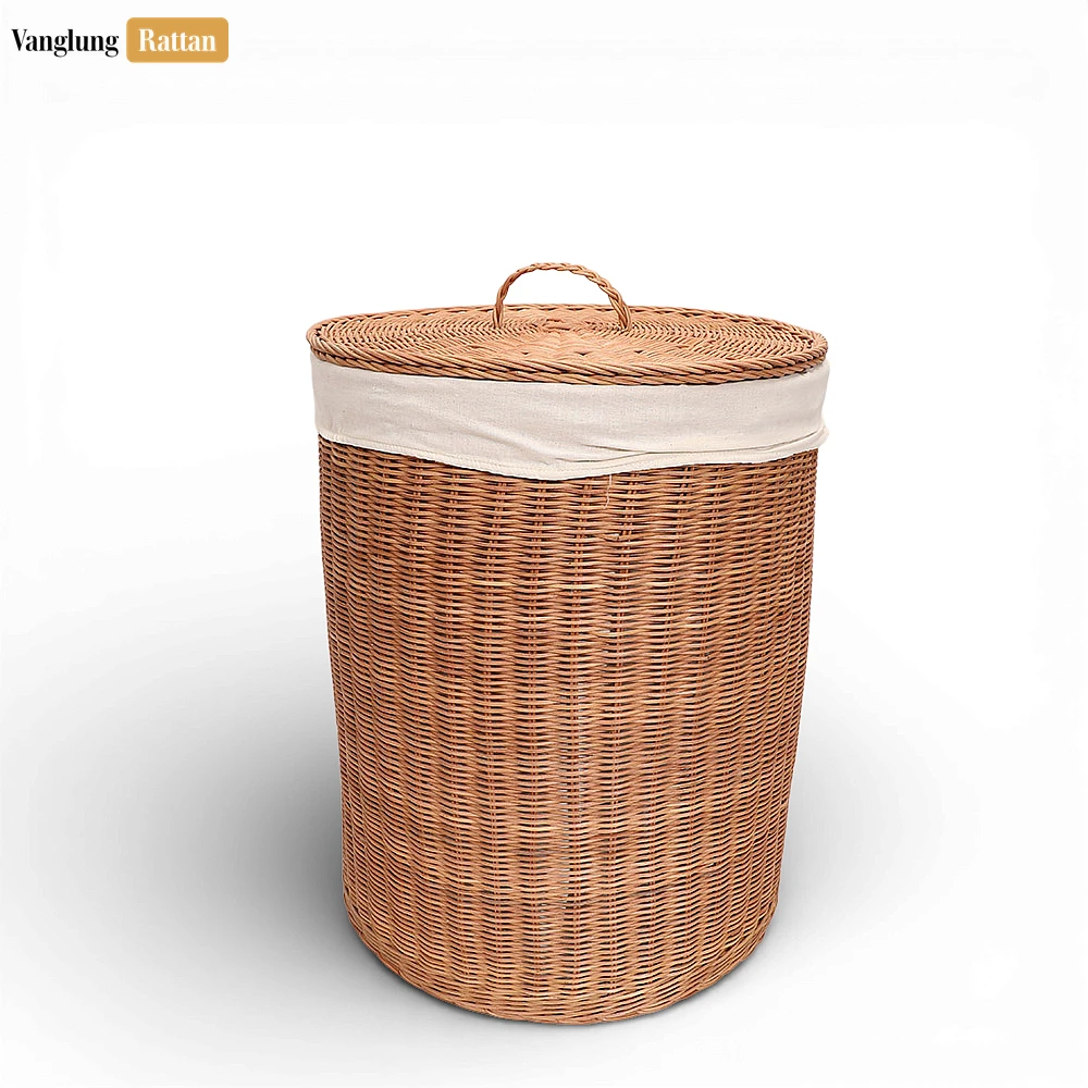 Rattan Export Tự nhiên lõi mây phòng tắm giỏ - đan Laundry và khăn lưu trữ - REX-BB031003