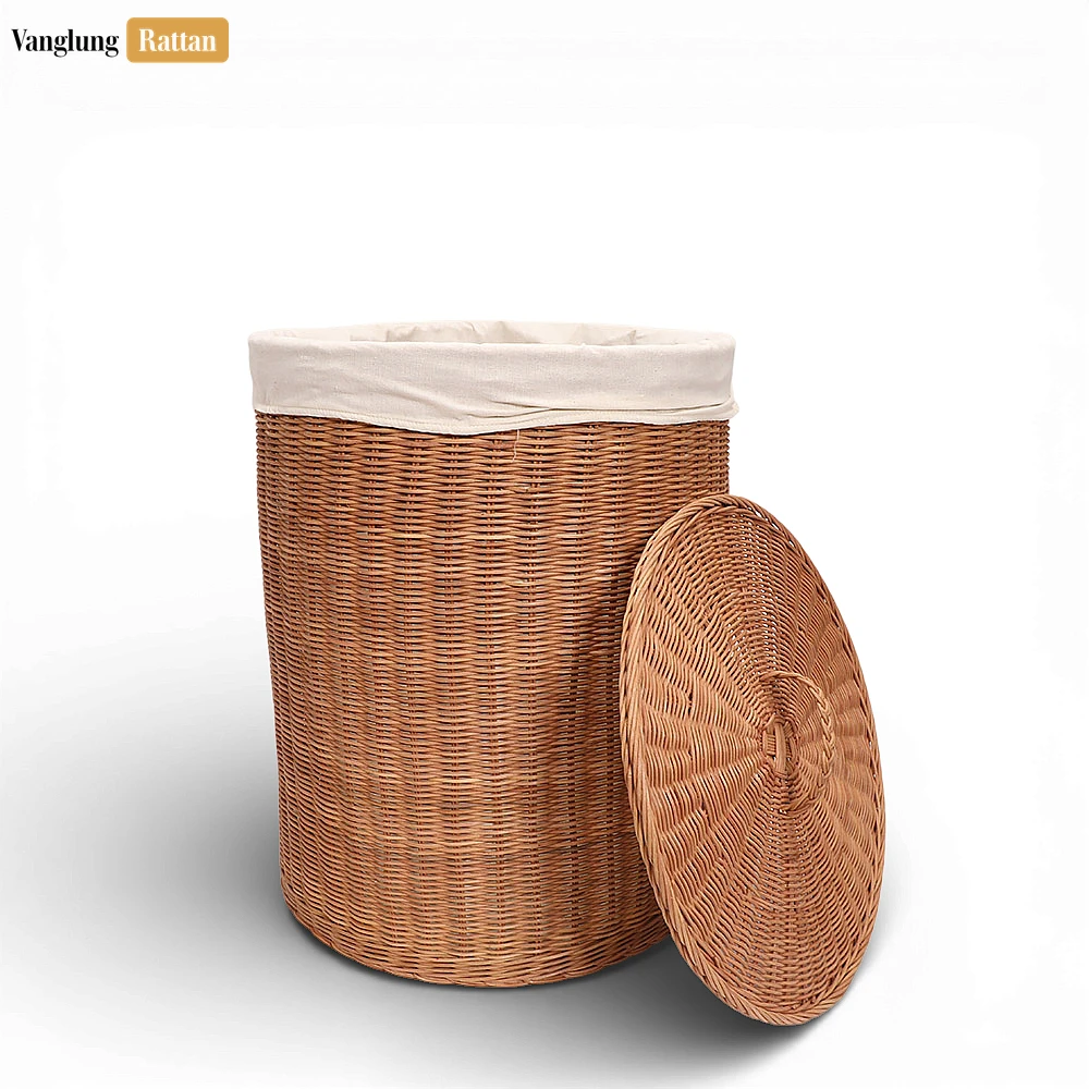 Rattan Export Tự nhiên lõi mây phòng tắm giỏ - đan Laundry và khăn lưu trữ - REX-BB031003