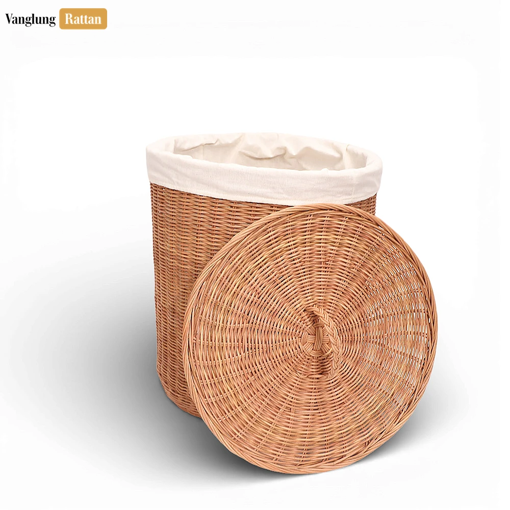 Rattan Export Tự nhiên lõi mây phòng tắm giỏ - đan Laundry và khăn lưu trữ - REX-BB031003