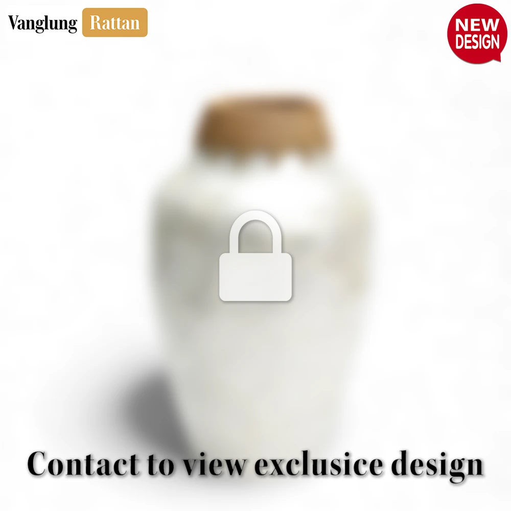 Rattan Export Tall Woven Bamboo Bottle Vase - Natural Fiber Christmas Decor Accent - REX-DCVA25010