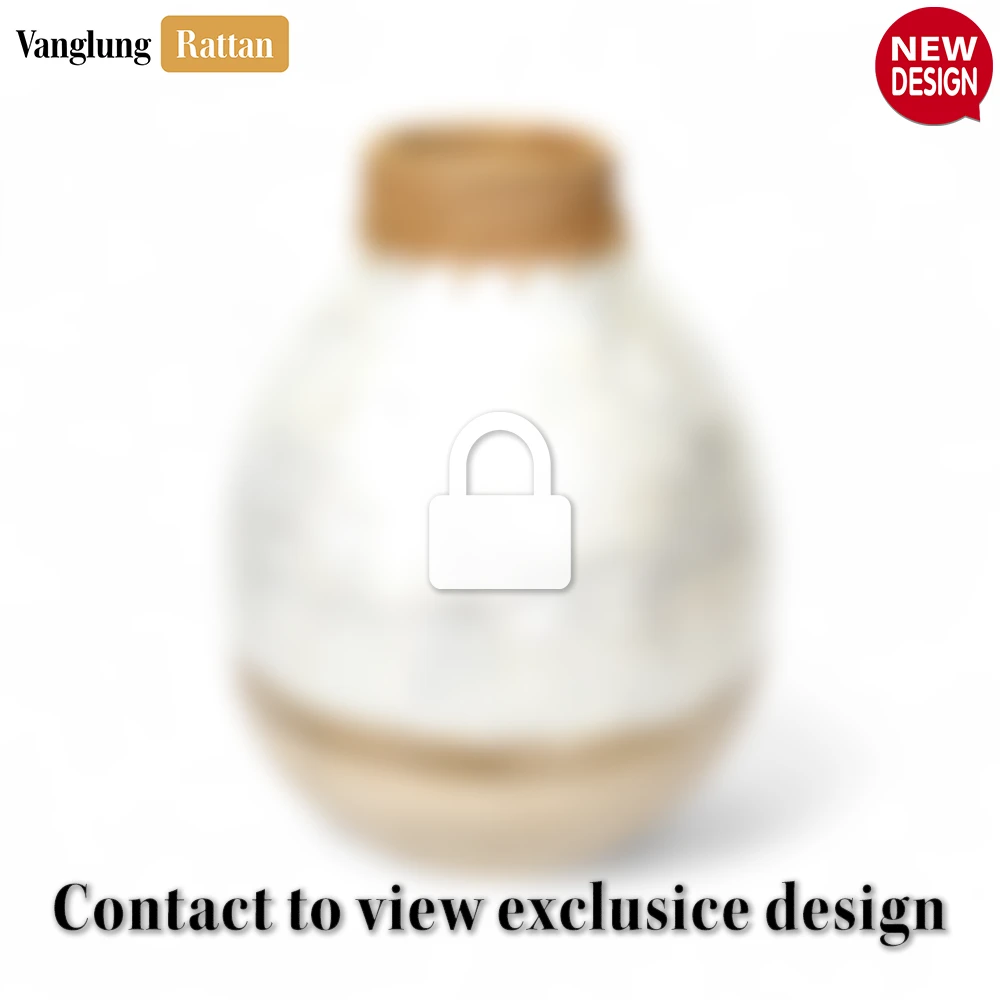 Rattan Export Cao xà cừ thuôn bình với mây cổ viền - mộc mạc sang trọng Giáng Sinh trang trí - REX-DCVA25009B