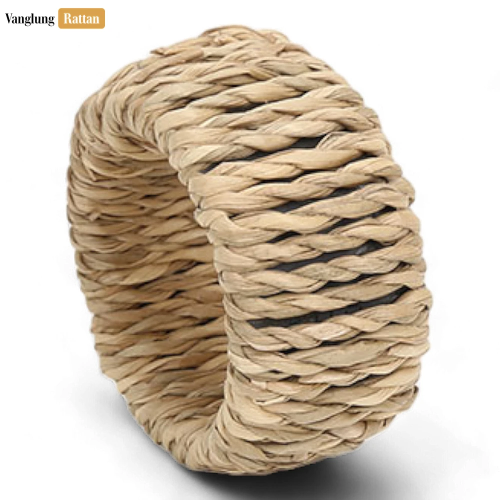 Rattan Export Handmade Natural Coastal Rope Weave Seagrass Napkin Ring - REX-TW071001