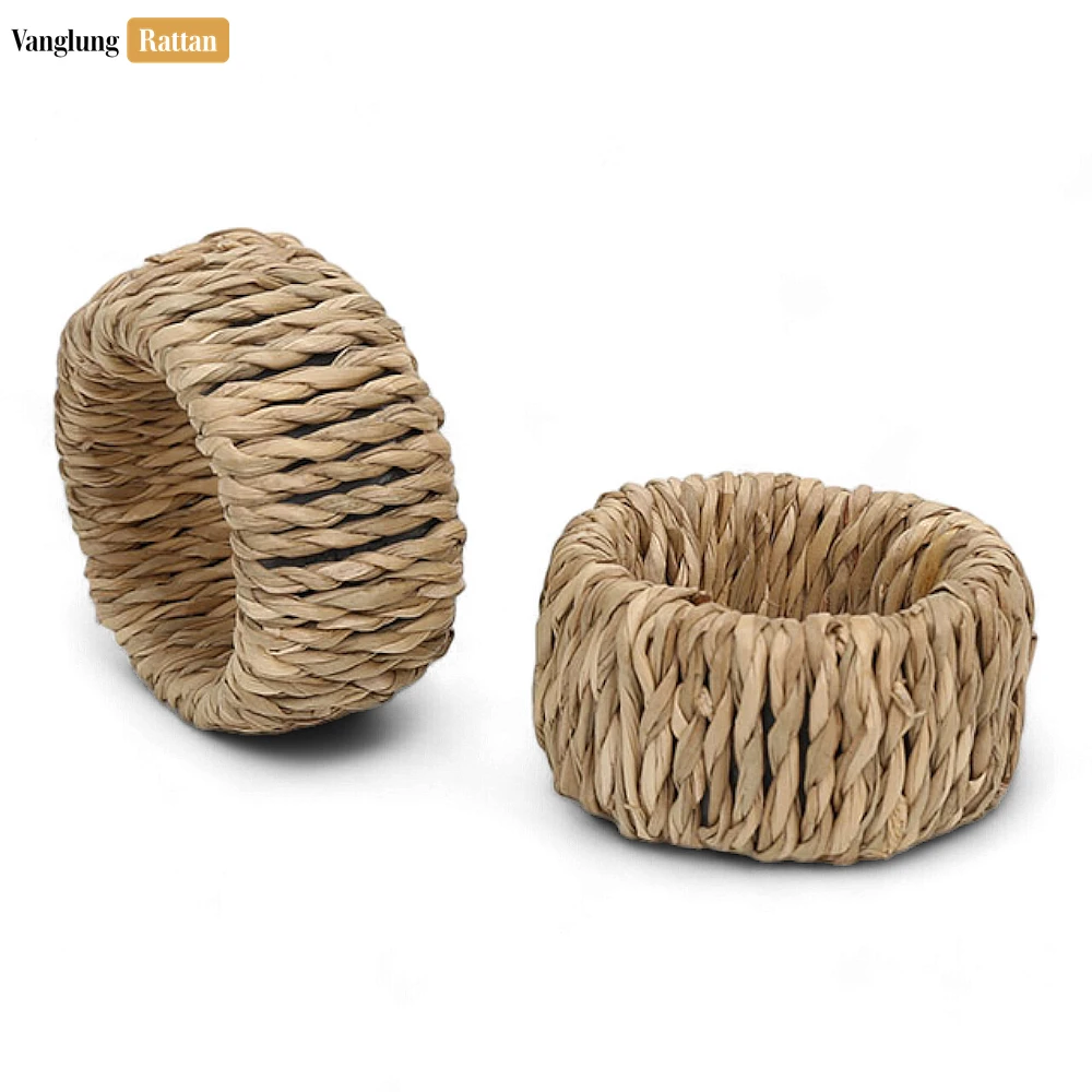 Rattan Export Handmade Natural Coastal Rope Weave Seagrass Napkin Ring - REX-TW071001