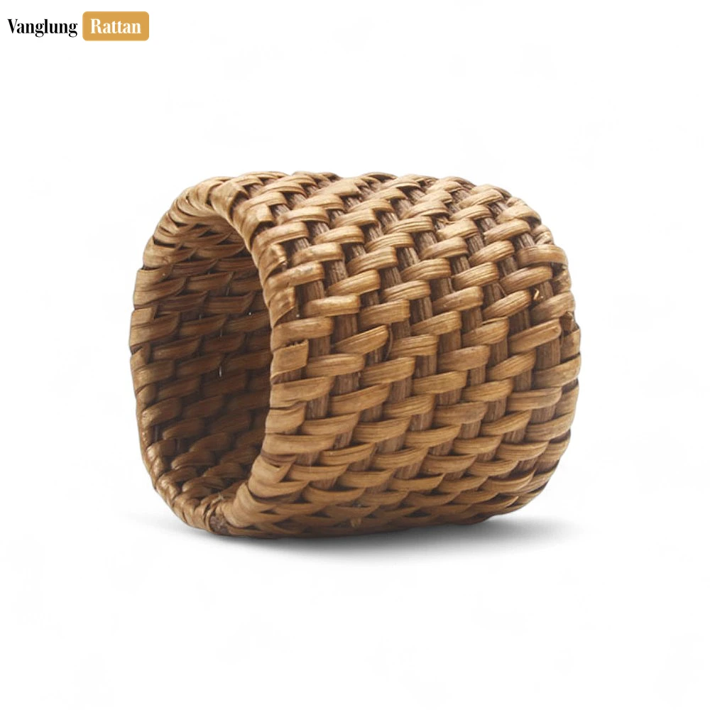 Rattan Export Handwoven Rustic Wicker Straw Rattan Napkin Ring - REX-TW011003-DB