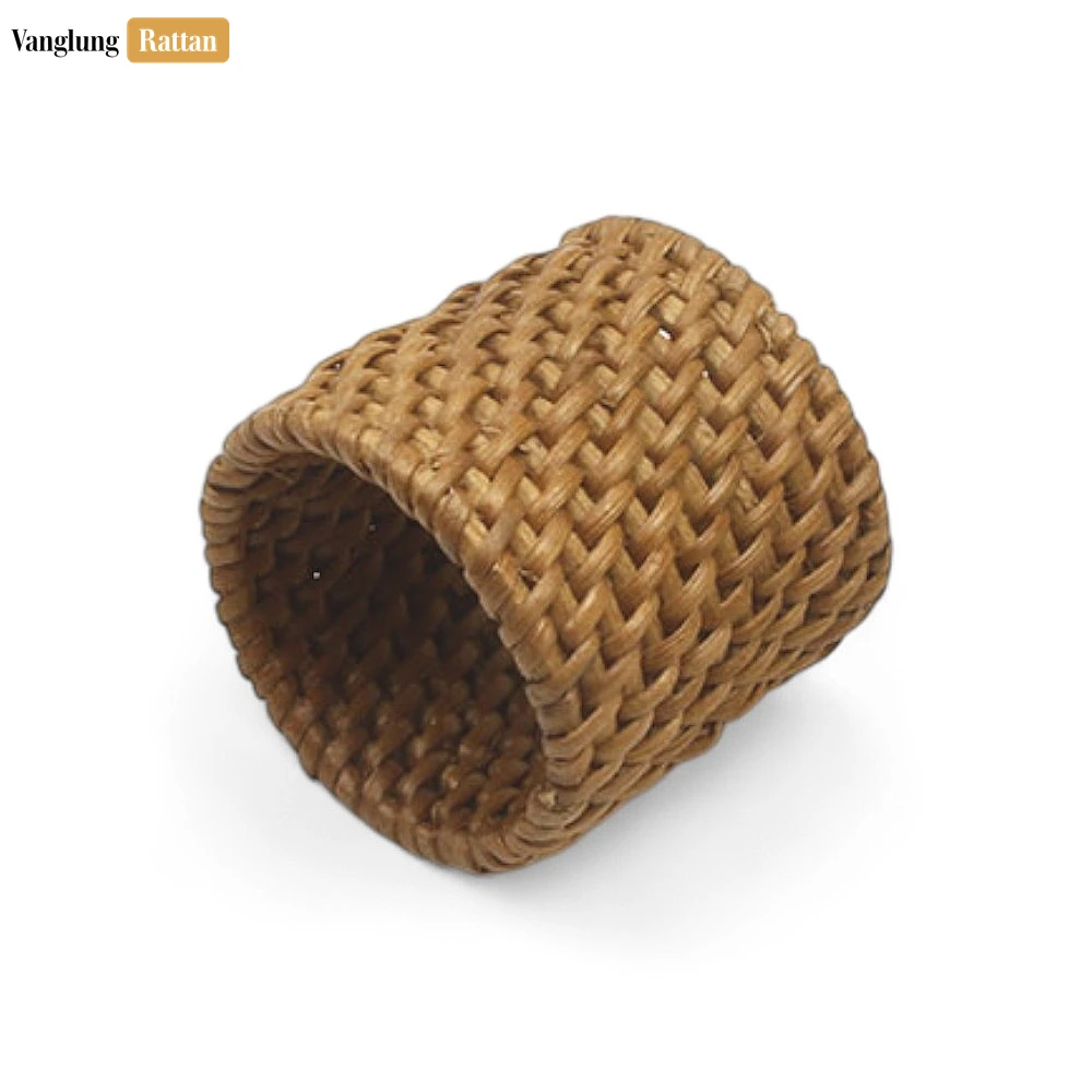 Rattan Export Handwoven Rustic Wicker Straw Rattan Napkin Ring - REX-TW011003-DB