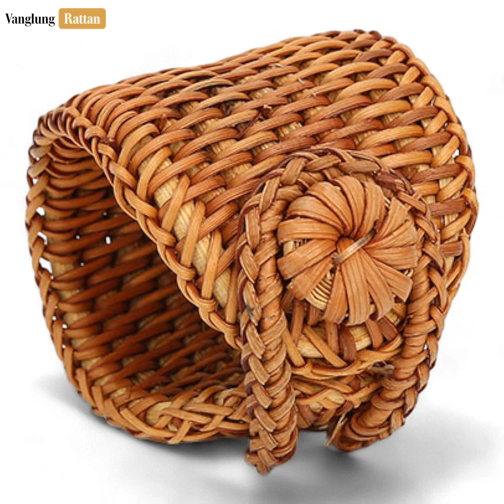Rattan Export Handwoven Floral Rosette Straw Rattan Napkin Ring - REX-TW011001