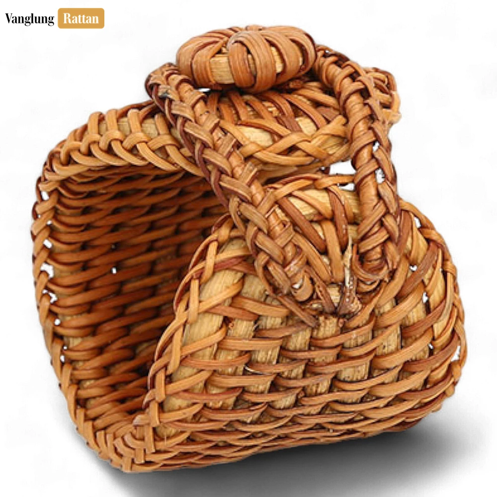 Rattan Export Handwoven Floral Rosette Straw Rattan Napkin Ring - REX-TW011001