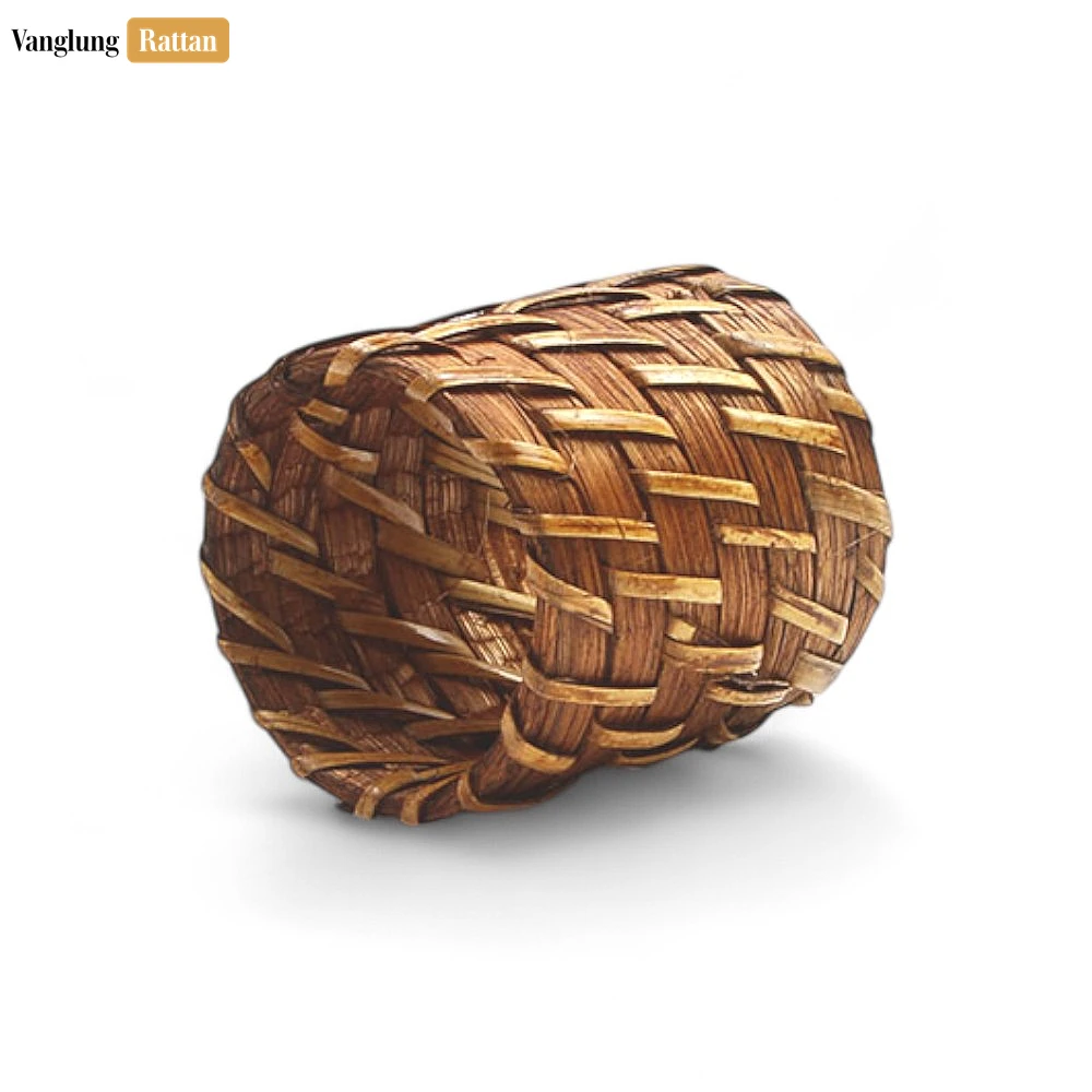 Rattan Export Long Light Brown Rustic Weave Bamboo Rattan Napkin Ring - REX-TW051101-LB-H5