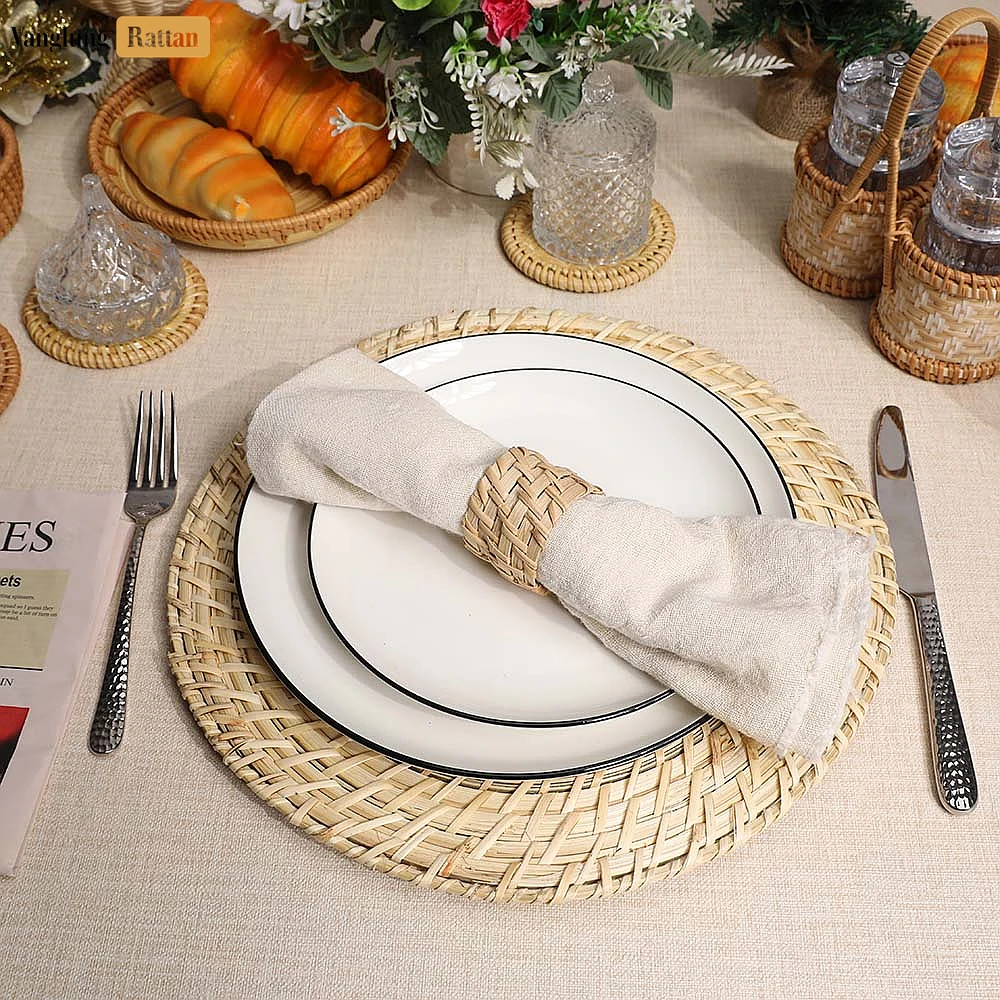 Rattan Export Natural Woven Bamboo Rattan Napkin Ring - REX-TW051101-N