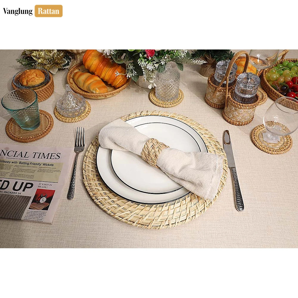 Rattan Export Natural Woven Bamboo Rattan Napkin Ring - REX-TW051101-N