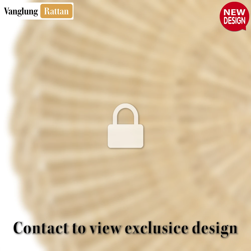 Rattan Export Round Natural Handwoven Rattan Placemat with Wavy Edge - REX-UP034021