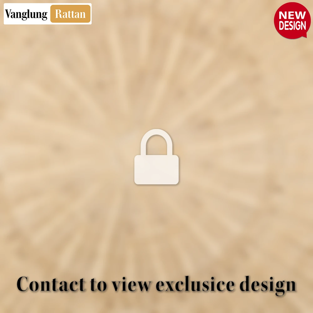 Rattan Export Round Natural Handwoven Rattan Placemat with Wavy Edge - REX-UP034021