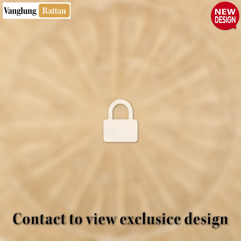 Rattan Export Round Natural Handwoven Rattan Placemat with Wavy Edge - REX-UP034021
