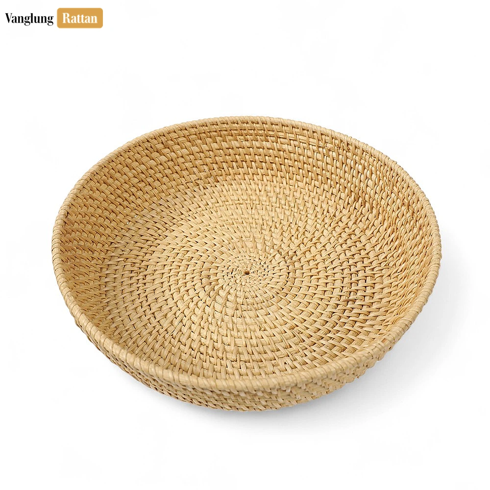 Rattan Export Handwoven Manufacture Tacha Straw Rattan Serving Bowl - REX-TW01BL0015T