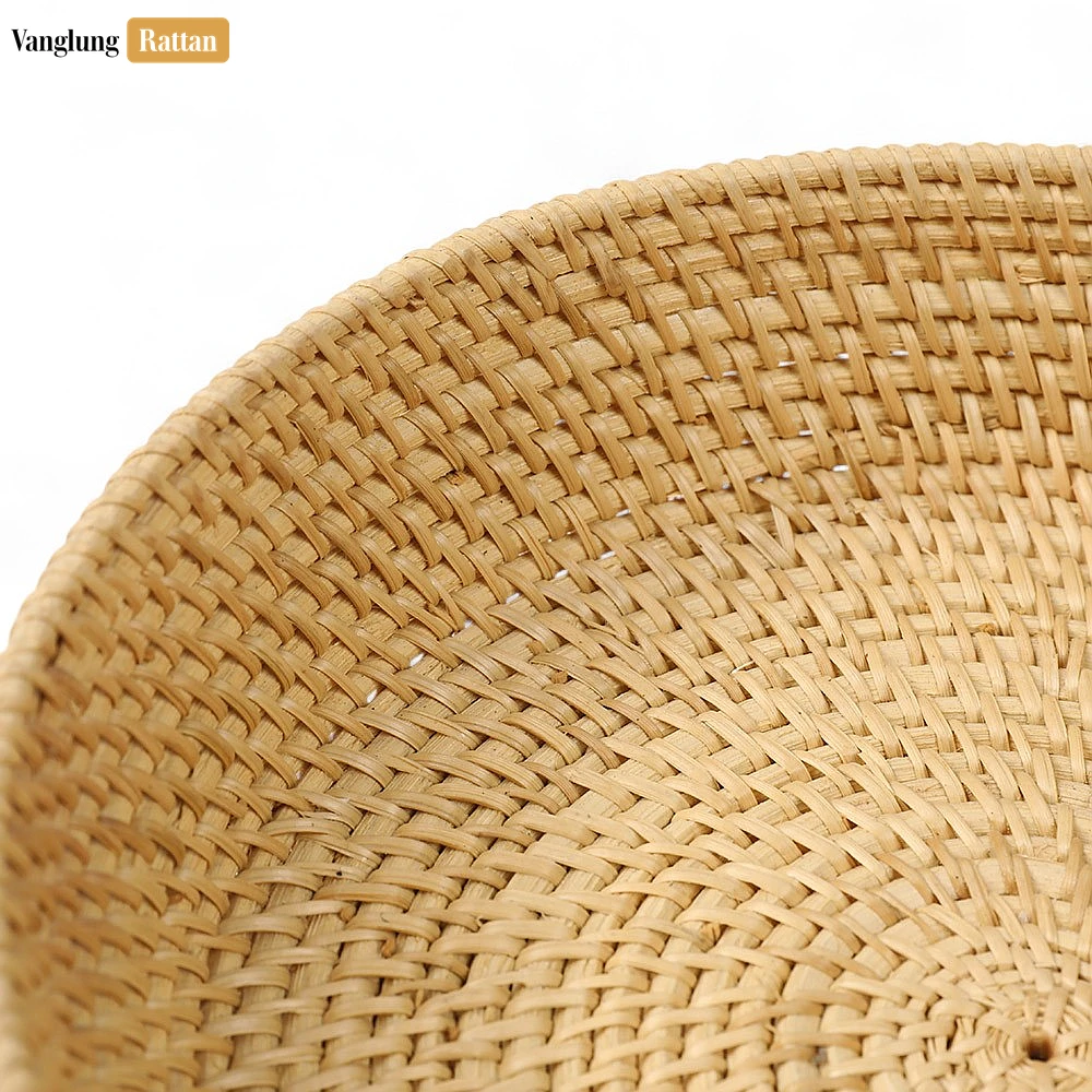 Rattan Export Handwoven Manufacture Tacha Straw Rattan Serving Bowl - REX-TW01BL0015T