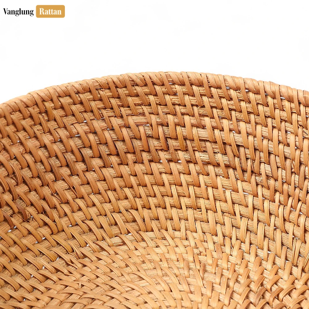 Rattan Export Green Handmade Straw Rattan Fruit Bowl - REX-TW01BL0003