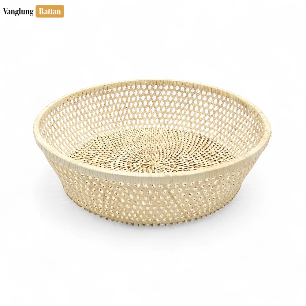 Rattan Export Light Natural Wicker Cane Mesh Serving Bowl - REX-TW02BL0026