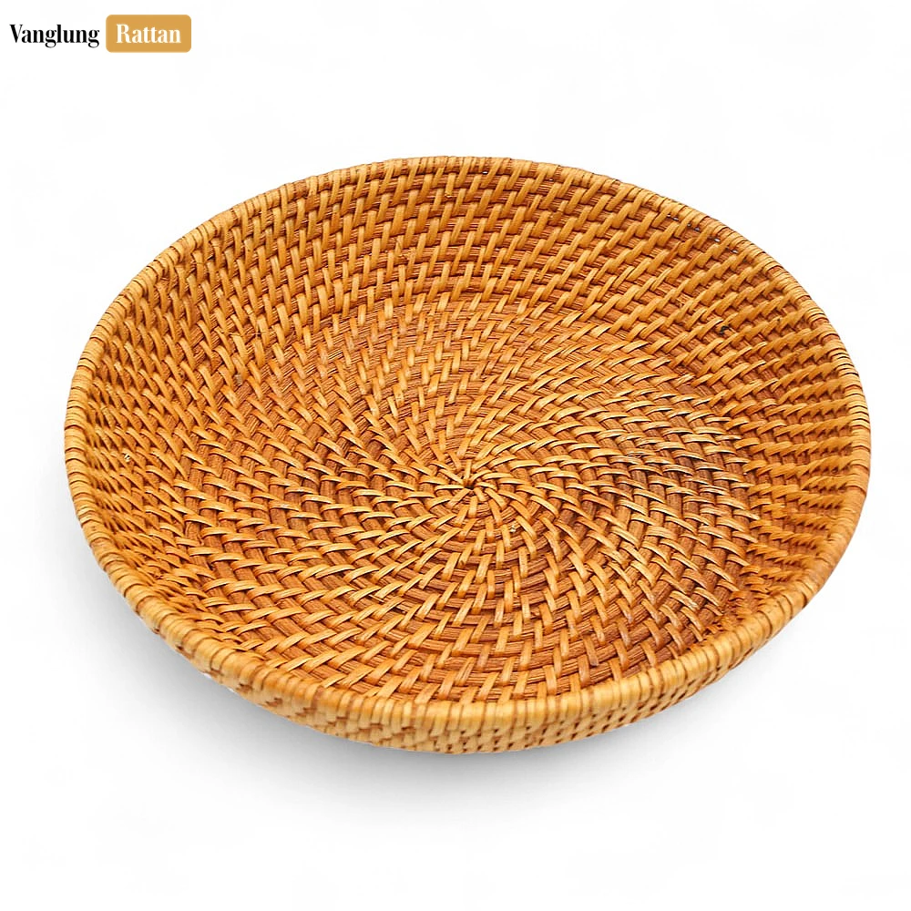 Rattan Export Handwoven Spiral Weave Full Rattan Serving Bowl - REX-TW02BL0020