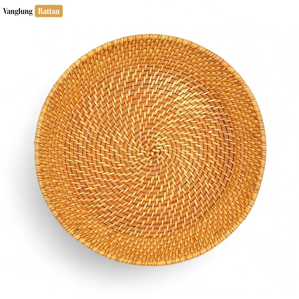 Rattan Export Handwoven Spiral Weave Full Rattan Serving Bowl - REX-TW02BL0020