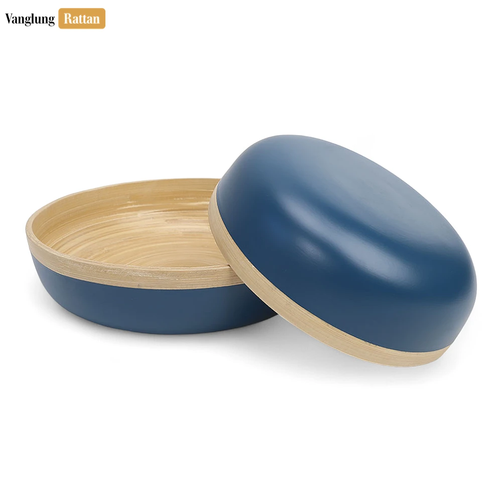 Rattan Export Eco-Friendly Natural Coiled Bamboo Serving Bowl - REX-TW06BL0036