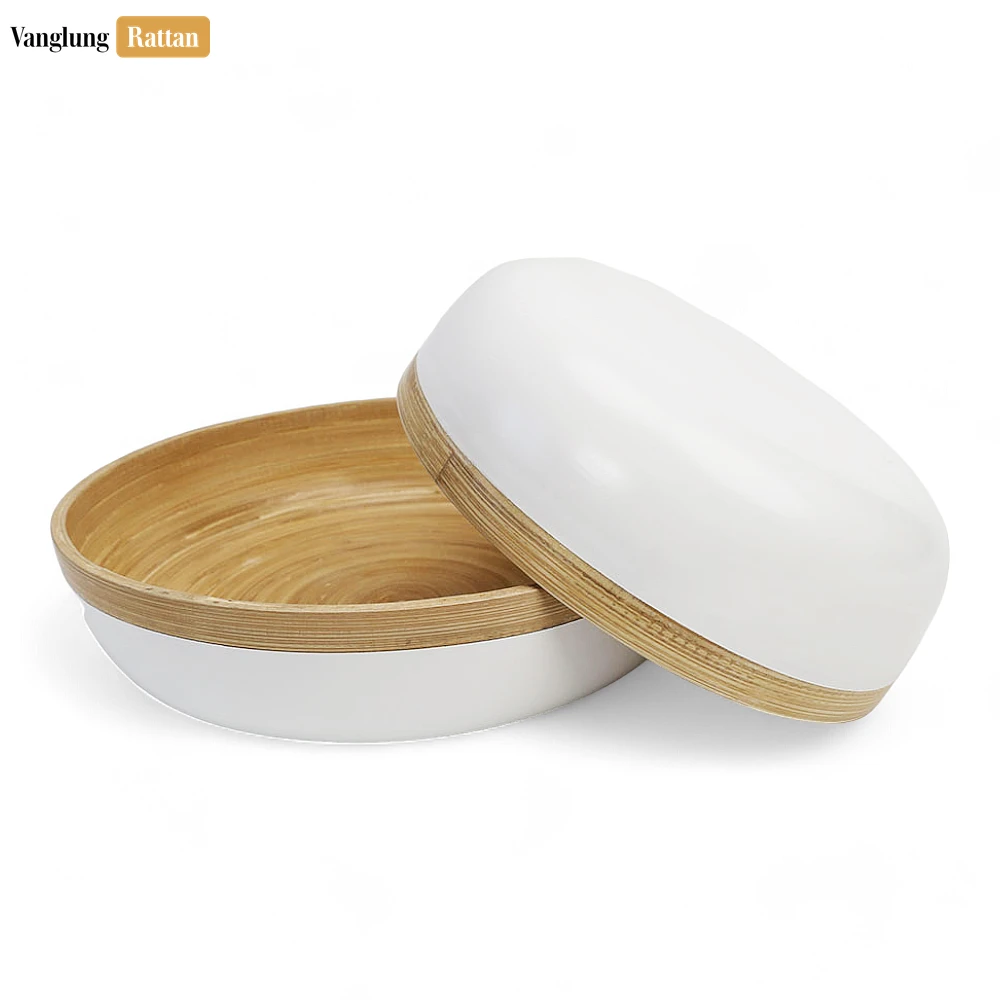 Rattan Export Eco-Friendly Natural Coiled Bamboo Serving Bowl - REX-TW06BL0036