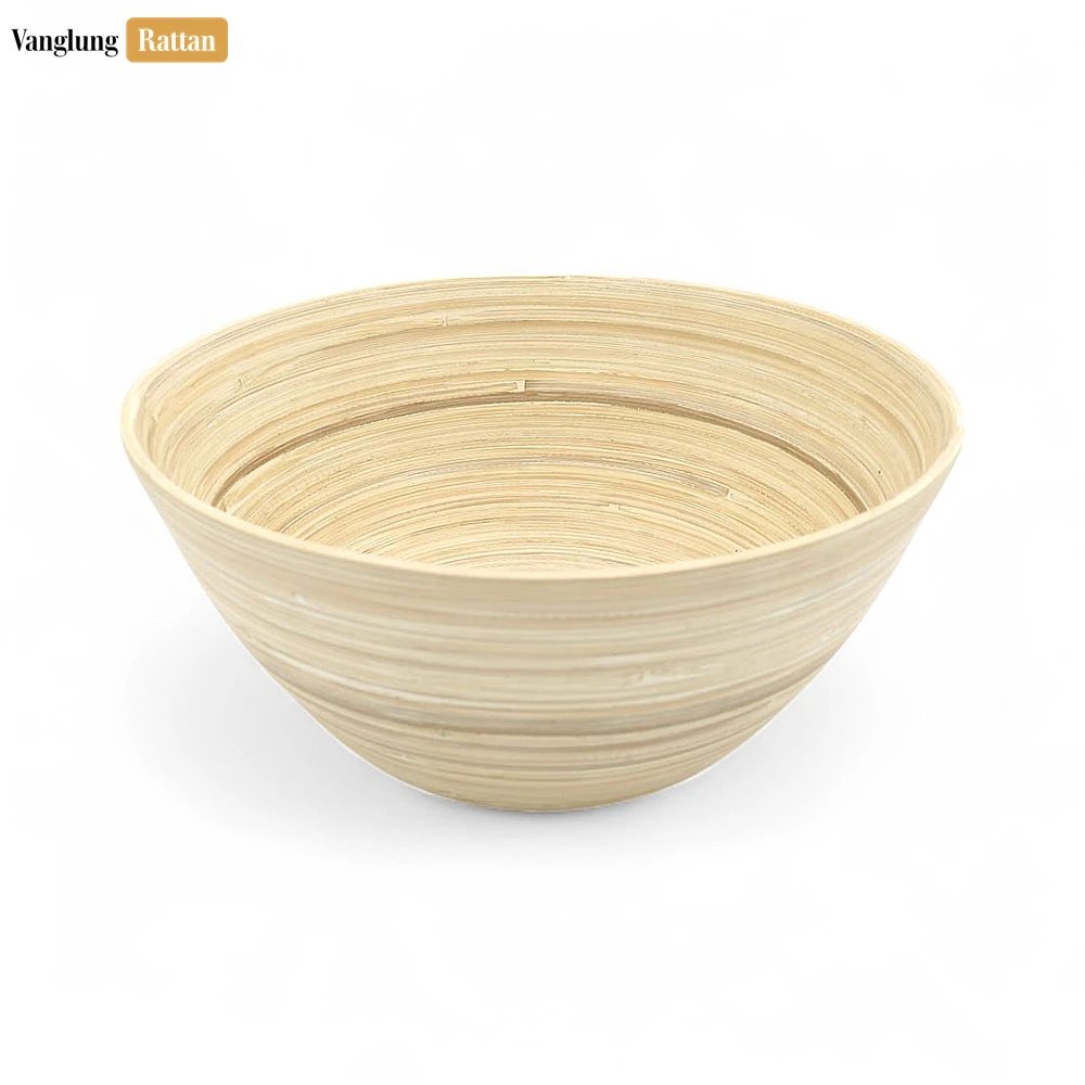 Rattan Export Eco-Friendly Natural Coiled Bamboo Tableware Bowl - REX-TW06BL0029