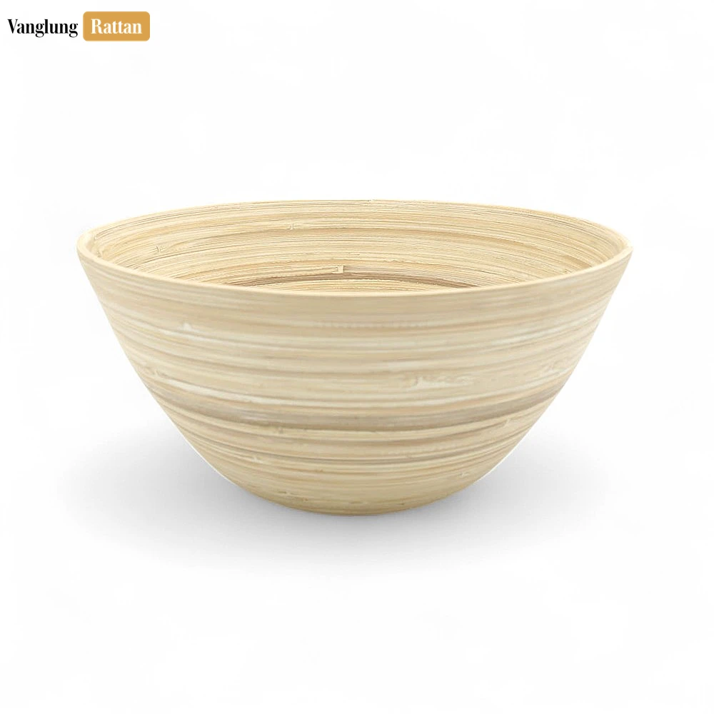 Rattan Export Eco-Friendly Natural Coiled Bamboo Tableware Bowl - REX-TW06BL0029