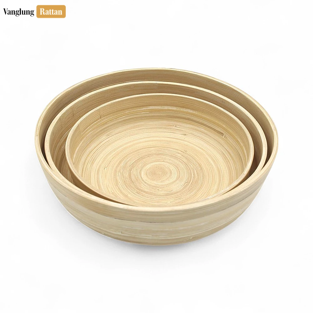 Rattan Export Natural Coiled Bamboo Serving Bowl - REX-TW06BL0027
