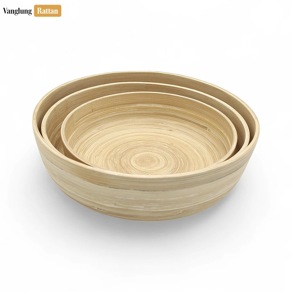 Rattan Export Natural Coiled Bamboo Serving Bowl - REX-TW06BL0027