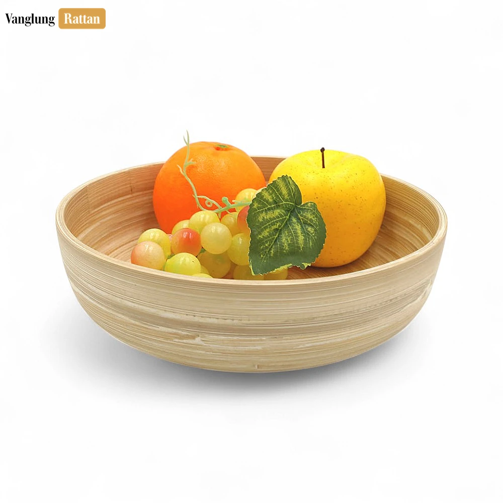 Rattan Export Natural Coiled Bamboo Serving Bowl - REX-TW06BL0027
