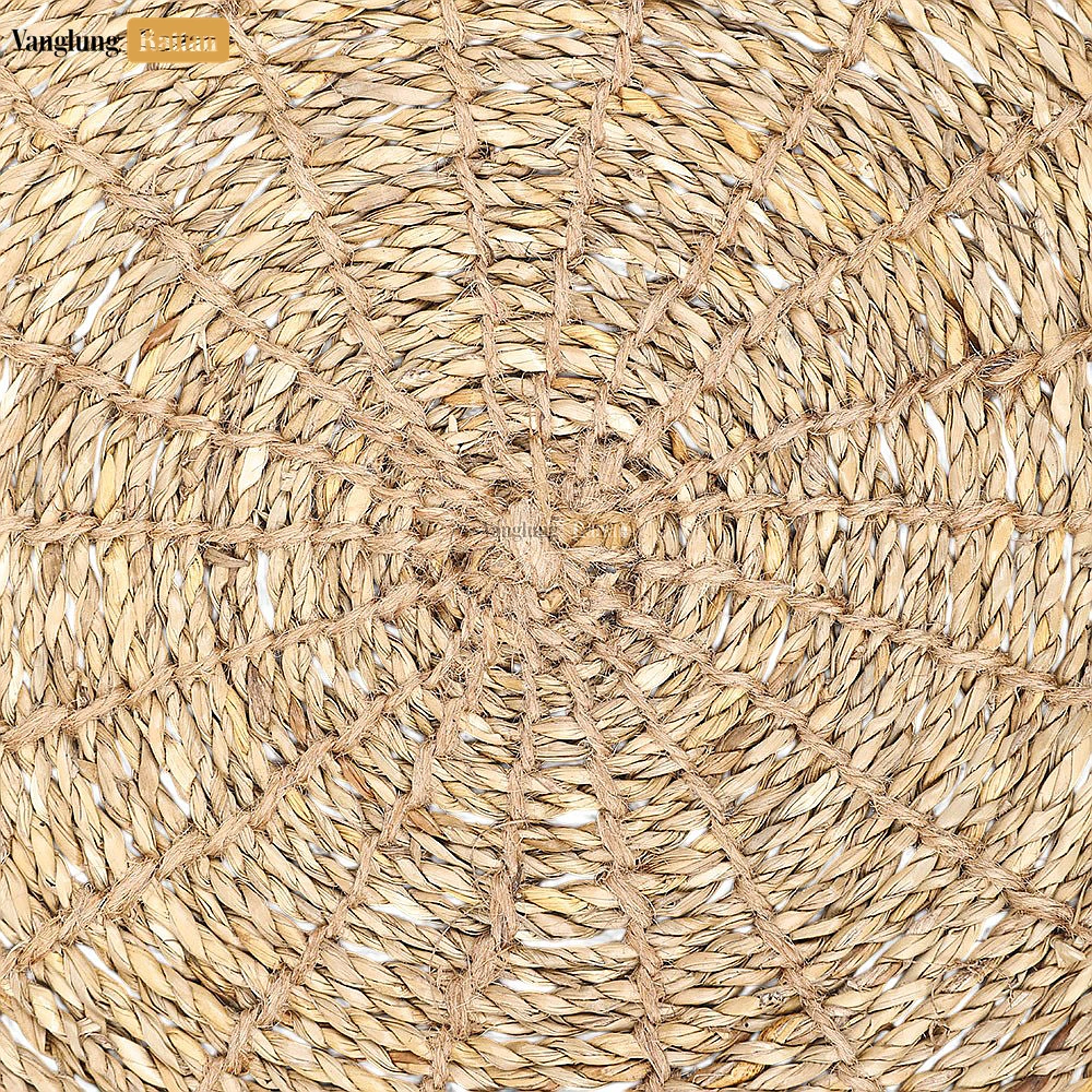 Rattan Export Eco-friendly Spiral Round Handwoven Seagrass Placemat for Decoration - REX-UP092003