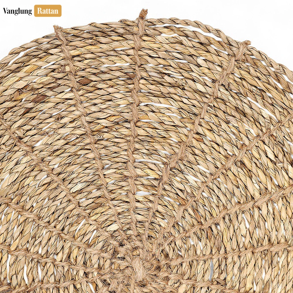 Rattan Export Eco-friendly Spiral Round Handwoven Seagrass Placemat for Decoration - REX-UP092003