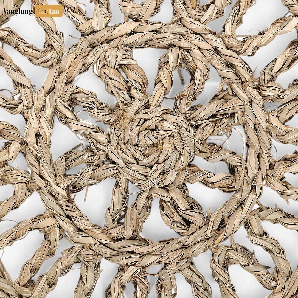 Rattan Export Creative Round Hanwoven Seagrass Placemat for Decoration - REX-UP072011