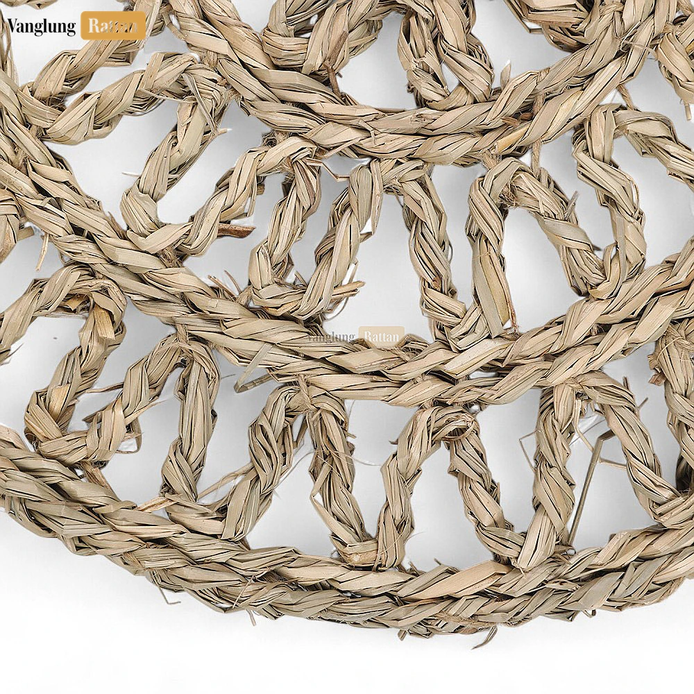 Rattan Export Creative Round Hanwoven Seagrass Placemat for Decoration - REX-UP072011
