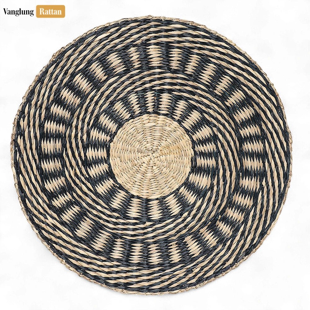 Rattan Export New Design Spiral Round Traditional Handicraft Seagrass Placemat for Decoration - REX-UP071009