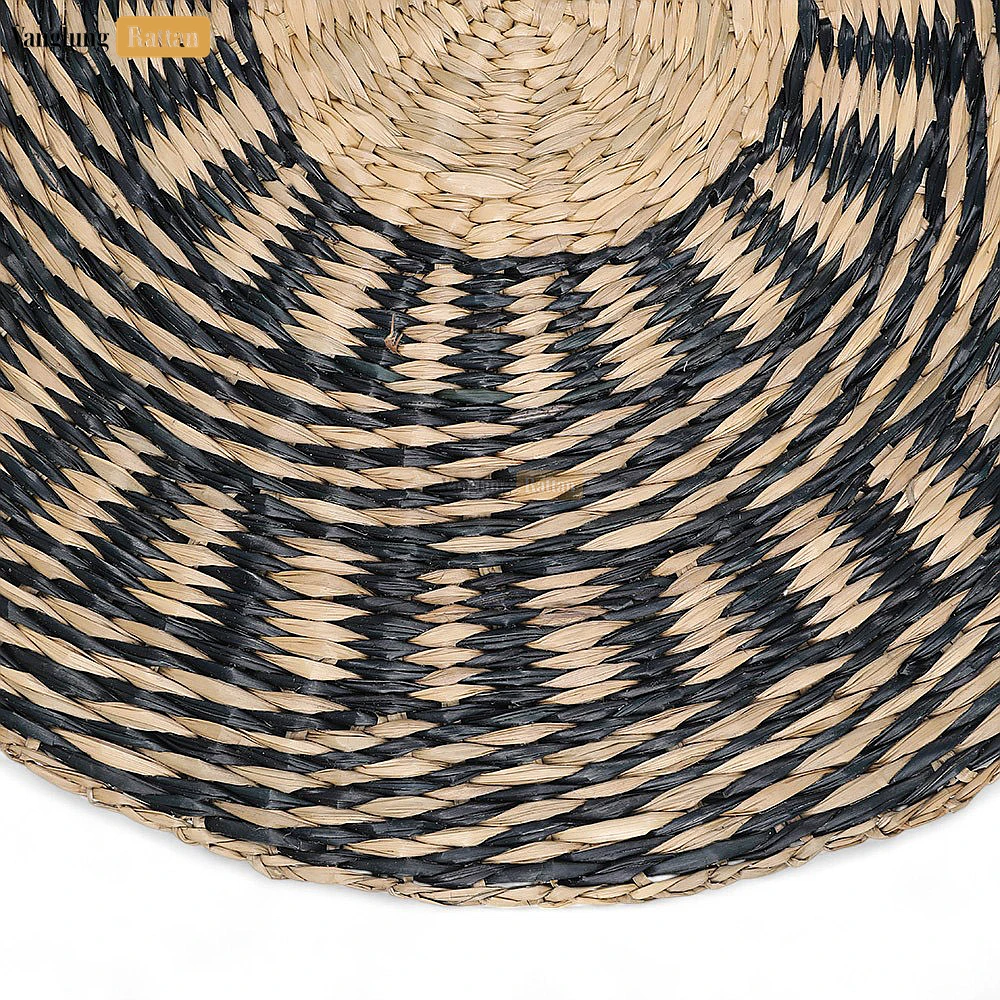 Rattan Export New Design Spiral Round Traditional Handicraft Seagrass Placemat for Decoration - REX-UP071009