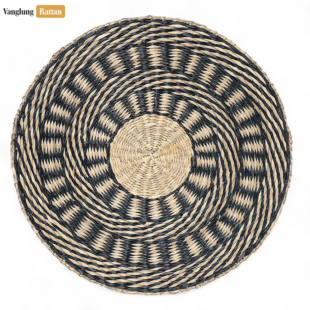 Rattan Export New Design Spiral Round Traditional Handicraft Seagrass Placemat for Decoration - REX-UP071009
