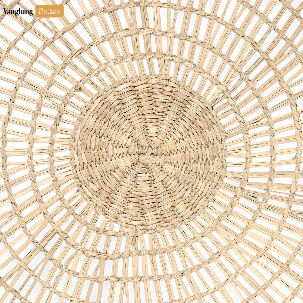 Rattan Export Spiral Round Handicraft Seagrass Placemat for Decoration - REX-UP071008