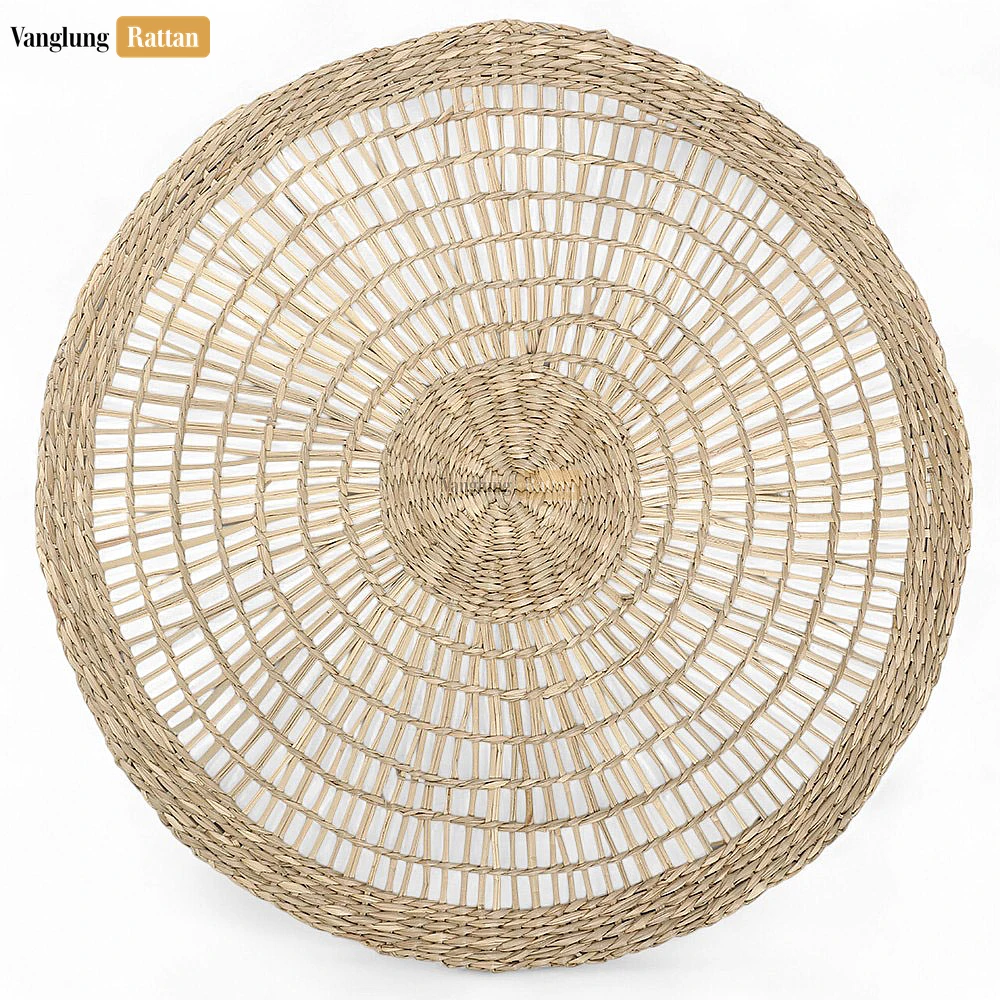 Rattan Export Spiral Round Handicraft Seagrass Placemat for Decoration - REX-UP071008