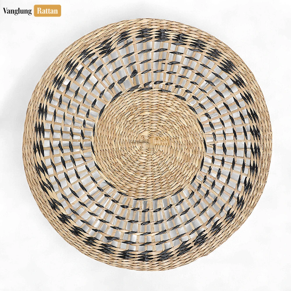 Rattan Export New Design Spiral Round Handicraft Seagrass Placemat for Decoration - REX-UP071007