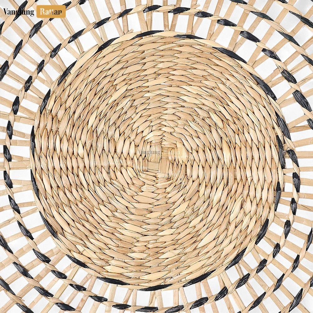 Rattan Export New Design Spiral Round Handicraft Seagrass Placemat for Decoration - REX-UP071007