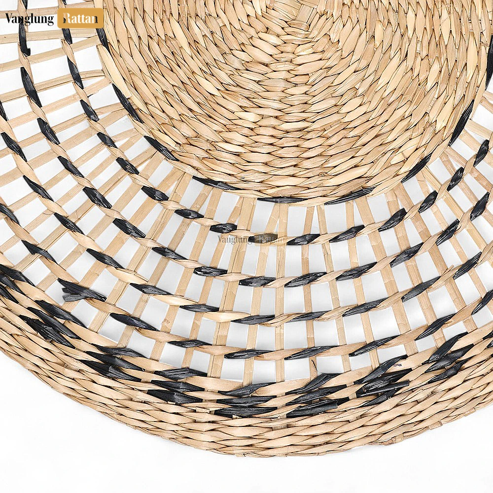 Rattan Export New Design Spiral Round Handicraft Seagrass Placemat for Decoration - REX-UP071007