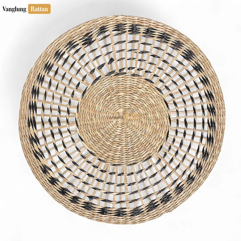 Rattan Export New Design Spiral Round Handicraft Seagrass Placemat for Decoration - REX-UP071007