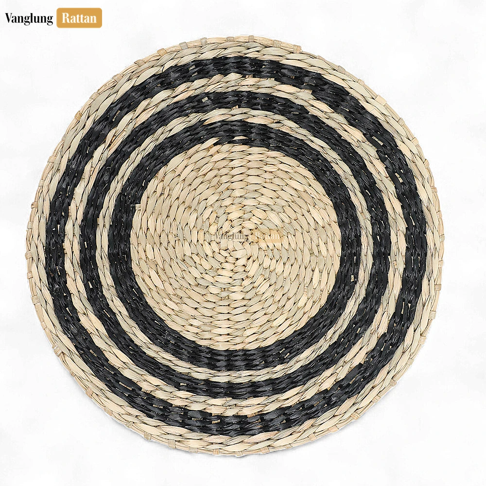 Rattan Export Round Shape Handicraft Seagrass Placemat for Decoration - REX-UP072002