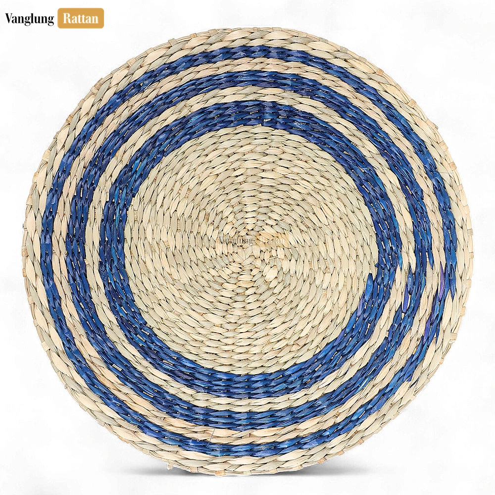 Rattan Export Round Shape Handicraft Seagrass Placemat for Decoration - REX-UP072002