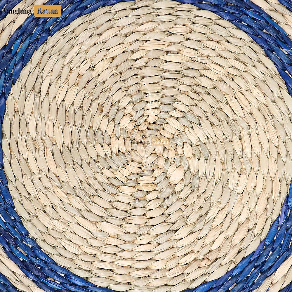 Rattan Export Round Shape Handicraft Seagrass Placemat for Decoration - REX-UP072002