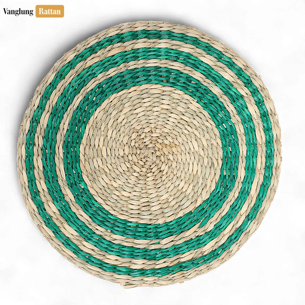 Rattan Export Round Shape Handicraft Seagrass Placemat for Decoration - REX-UP072002
