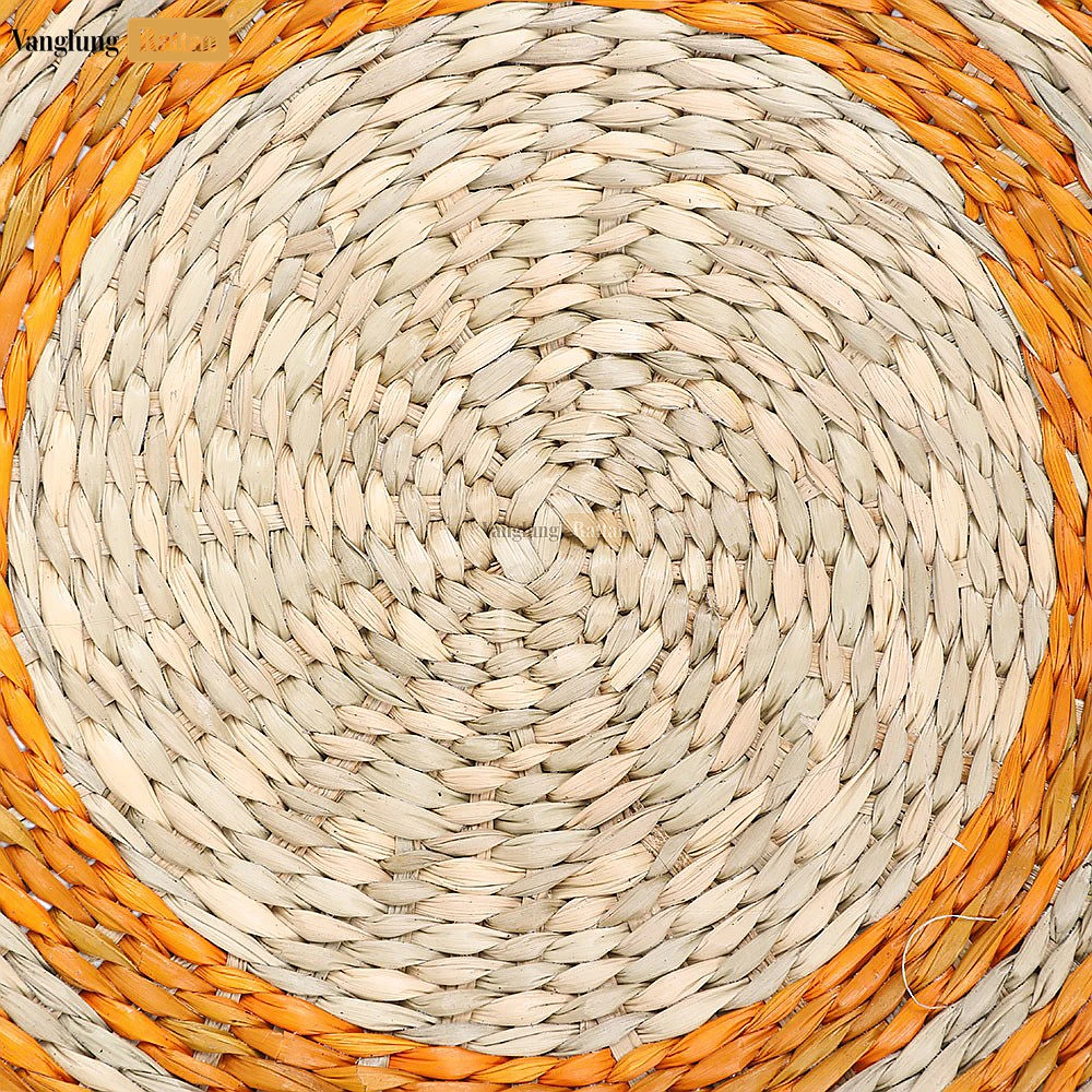 Rattan Export Round Shape Handicraft Seagrass Placemat for Decoration - REX-UP072002
