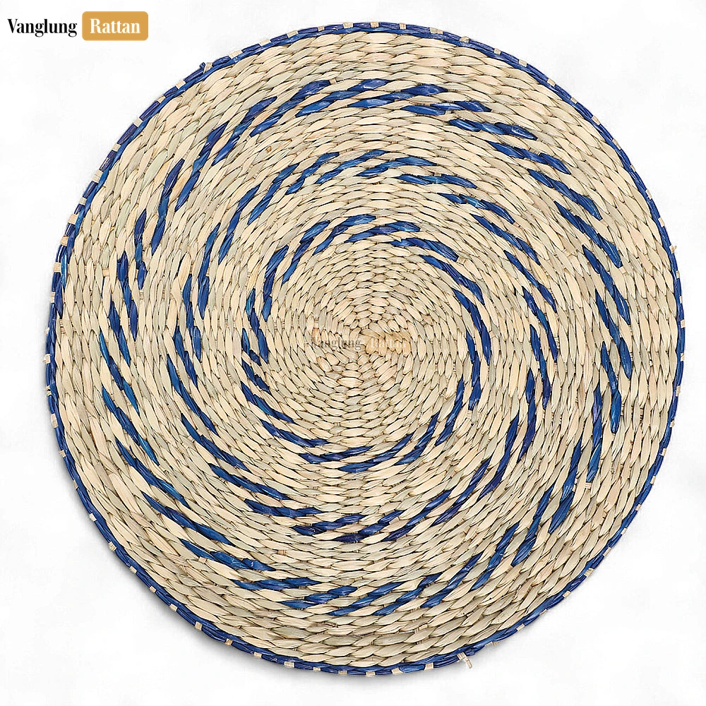 Rattan Export Round Shape Handicraft Seagrass Placemat for Decoration - REX-UP072001
