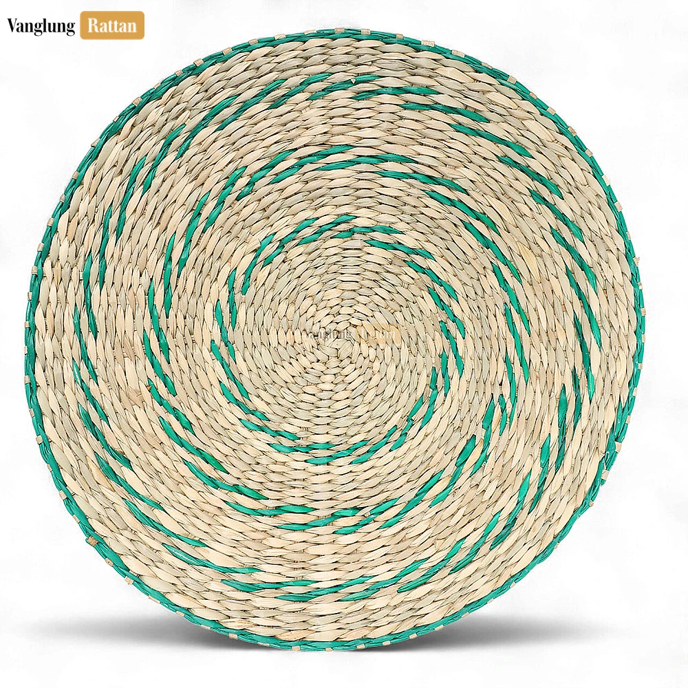 Rattan Export Round Shape Handicraft Seagrass Placemat for Decoration - REX-UP072001